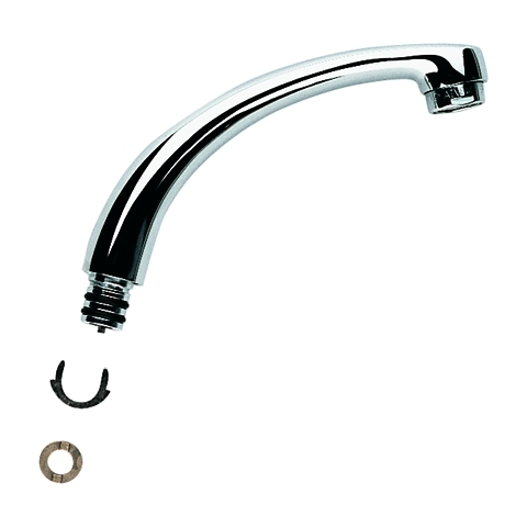 Grohe Gussauslauf Ausladung: 120mm mit Anschlagring chrom 13408000