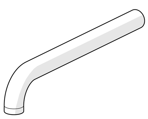 Hansa Auslauf L=310mm chrom 59914549
