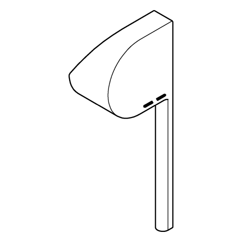 Grohe Hebel für Einhandmischer-Wanne/Brause Wand-/Bodenmontage supersteel 48450DC0