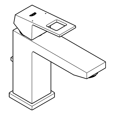 Grohe Eurocube Einhand-Waschtischbatterie supersteel mittelhohe Ausführung 23445DC0