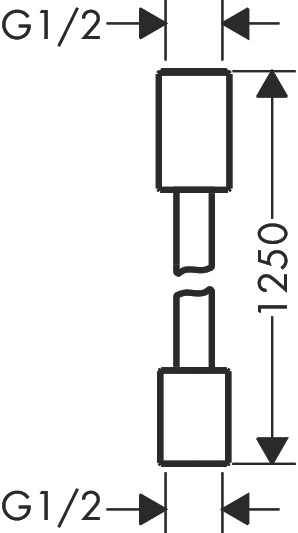 Hansgrohe Textilbrauseschlauch Axor 1250mm mit zylindrischen Muttern brushed nickel 28228820