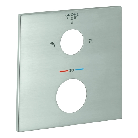 Grohe Rosette eckig für Thermostat-Fertigmontagesets supersteel 49102DC0