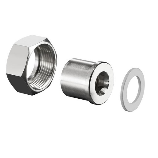 Oventrop Verschraubung, flachdichtend zur Bypassleitung, DN20, 3/4"IG und ÜM 11/8"IG 1019386