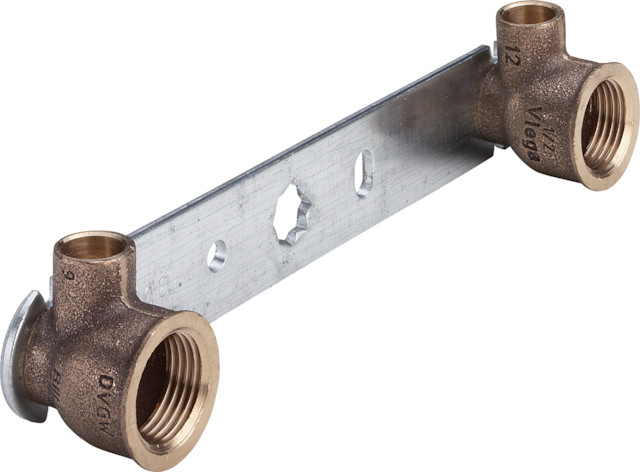 Viega Montageeinheit Gemini Rotguss 94476.05 in 15mmxRp1/2x150mm 104986