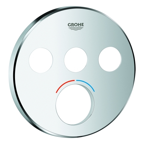 Grohe Rosette rund für SmartControl UP-Mischer 3 Absperrventile chrom 46993000