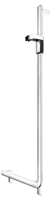 Keuco Winkelgriff 90 Grad AXESS rechts mit Brauseschieber, 581/1301mm verchromt 35006011301