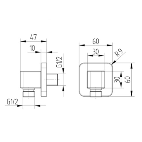 Avenarius Brause-Wandanschlußbogen 9006965040