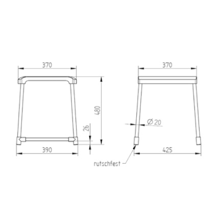 Avenarius Bad-Hocker 425x390x480mm 9004721010