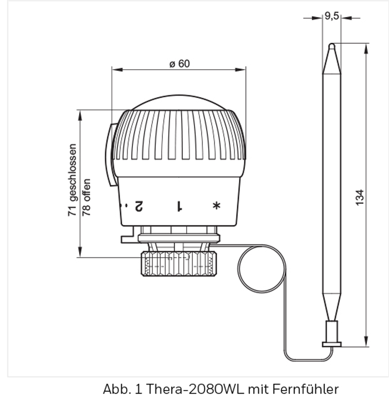 Resideo Thermostatregler Thera-2080WL, Thermostatregler für Wasser und Luft T750120