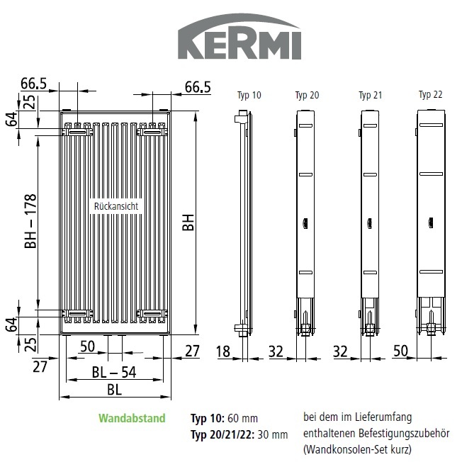 Kermi x2 Heizkörper Verteo Profil Typ 22 H: 240 L: 80cm weiß FSN222400801X3K