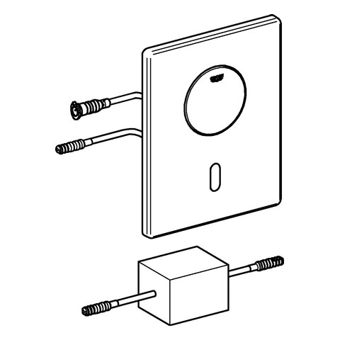 Grohe Abdeckplatte edelstahl, mit Elektronik 42440SD0