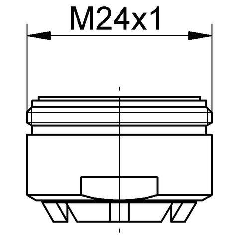 Eichelberg Strahlregler Außengewinde M 24 x 1 chrom 44004726