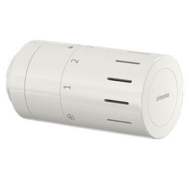 Flamco Design-Thermostatkopf TC-D1 weiß Klemmanschluss mit Nullstellung F35322