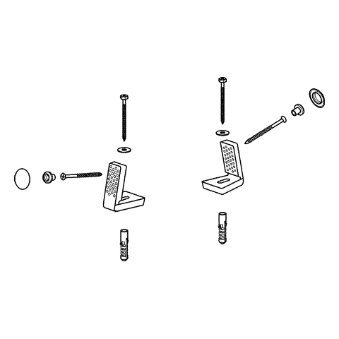 Grohe Befestigungssatz für Stand-Bidet/-WC 49516000