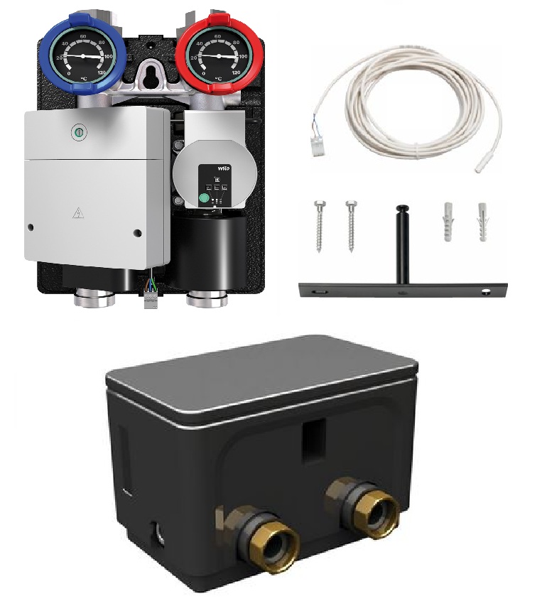 Buderus Logaplus Paket WE4.1 bis 25 kW, 1 Heizkreis WHY DN25 quer HSM25/6 MM100 7739607550