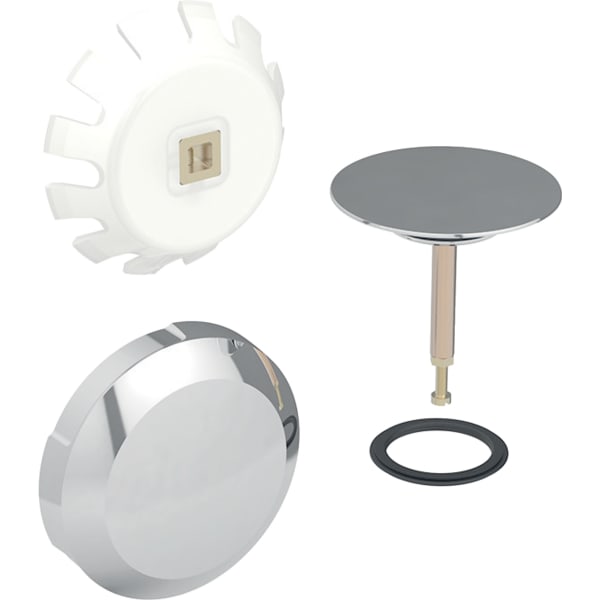 Geberit Fertigbauset für Badewannenablauf d52-12, chrom 245.445.21.1