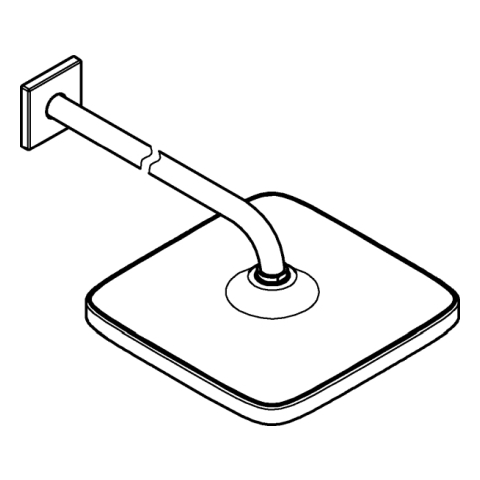 Grohe Kopfbrausenset Tempesta Cube 250 Brausearm 380mm chrom 26687000