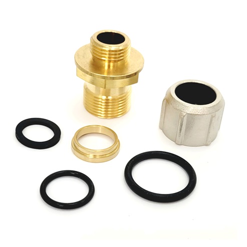 Buderus Doppelnippel 1/2"X3/4" mit Verschr V3 für GB112, für Gaszufuhr GB112W/WT 7100805