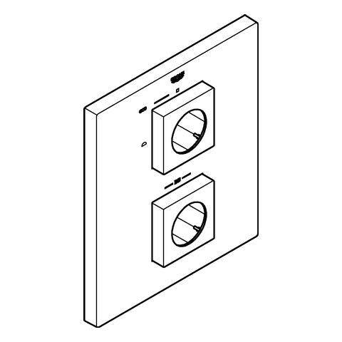 Grohe Rosette chrom für Thermostate 47961000