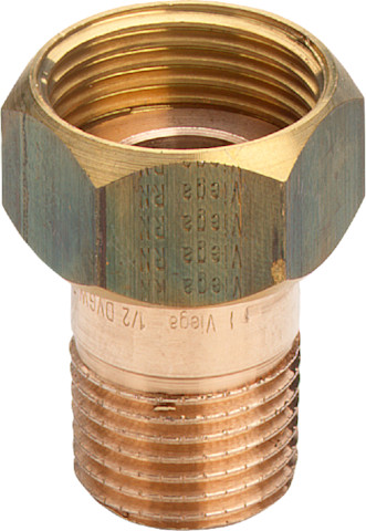 Viega Verschraubung Rotguss 3335 flachdichtend in R1 x G1 1/4 320256