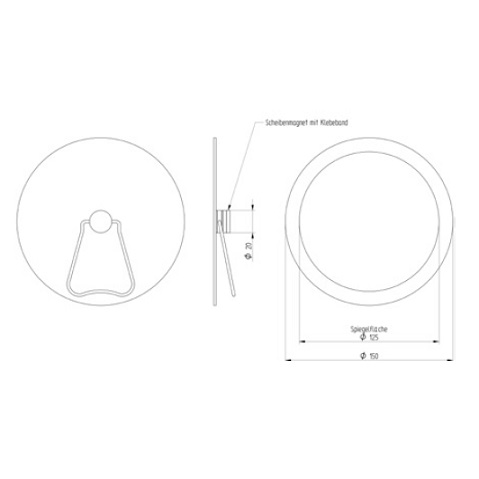 Avenarius Kosmetikspiegel Wand+Stand, white 9505190000