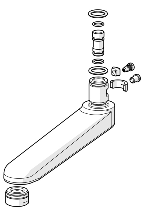 Hansa Auslauf L=145mm chrom 59911380