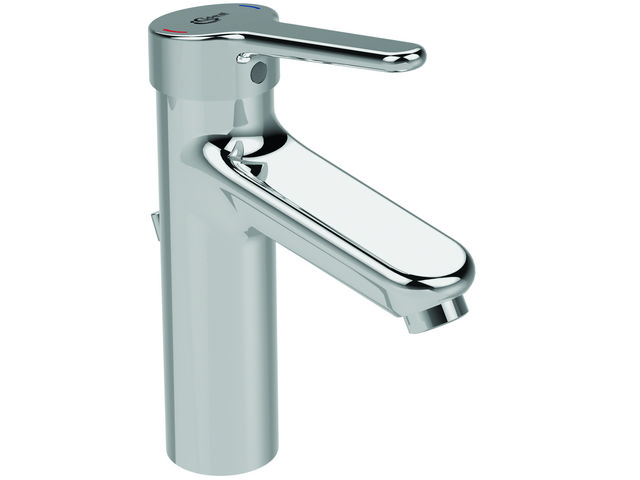 Ideal Standard Ceraplus 2 Waschtischarmatur Grande Niederdruck mit Ablaufgarnitur chrom, Ausladung 123mm BC101AA