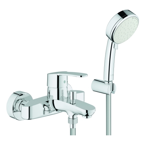 Grohe Eurostyle C Einhand-Wannenbatterie chrom mit Wandhalterset 3359220A
