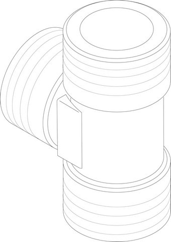 Bosch / Buderus T-Stück G 1" 8733703243