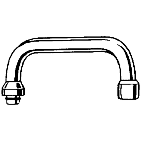 Grohe U-Auslauf Ausladung: 200mm für Küchen-Wandbatterien, 1/2'' chrom 13028000