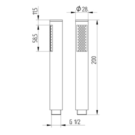 Avenarius Stab-Handbrause rund chrom 9007351010