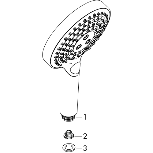 Hansgrohe Handbrause Raindance Select S 120 3jet PowderRain EcoSmart+ chrom 26516000