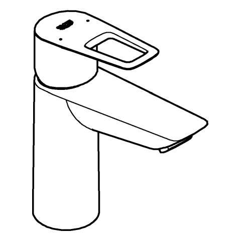 Grohe Einhand-Waschtisch-Batterie BauLoop M-Size chrom Push-Open Ablaufgarnitur 23886001