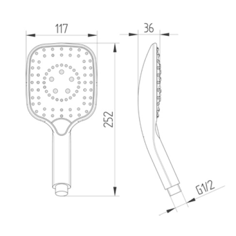 Avenarius Handbrause 3-fach verstellbar 9007362010