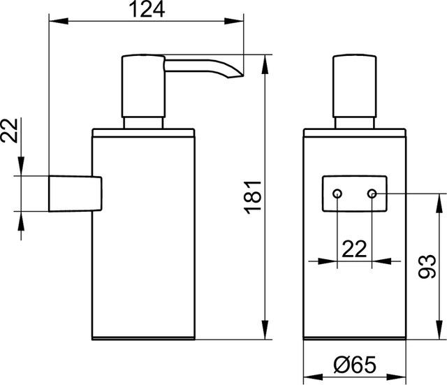 Keuco Lotionspender Plan Pumpe/Kunstoffeinsatz, silber-eloxiert 14953170100