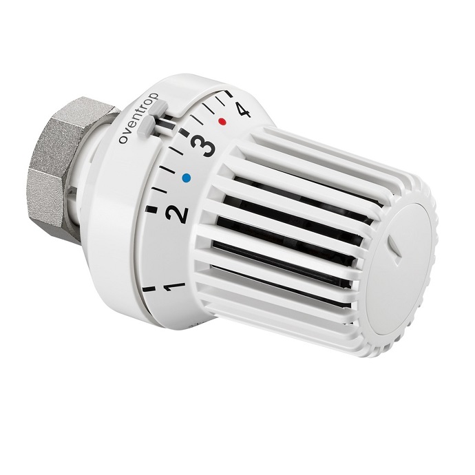 Oventrop Thermostatkopf "Uni XH" 7-28 C, 0 * 1-5, Flüssig-Fühler, weiß 1011365