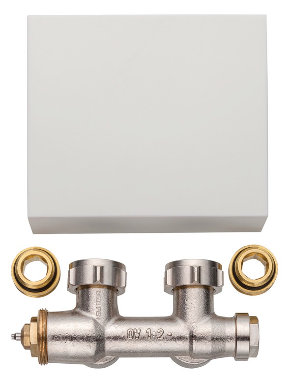 Kermi Ventilhahnblock für Geneo quadris Eckform, Blende weiß, 1 Stück ZV01190001