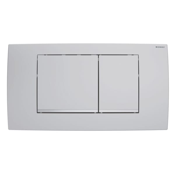 Geberit Twinline30 Betätigungsplatte, für 2-Mengen-Spülauslösung mattchrom-lackiert, easy-to-clean-besch 115.899.JQ.1