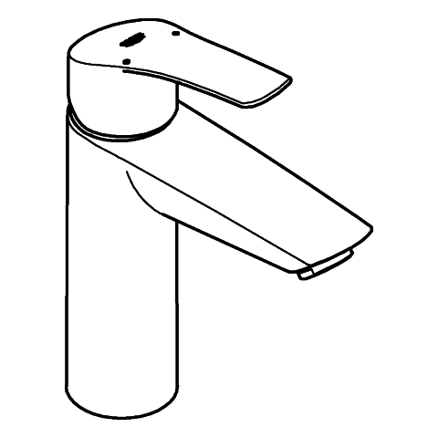 Grohe Einhand-Waschtisch-Batterie Eurosmart M-Size chrom glatter Körper 23324003