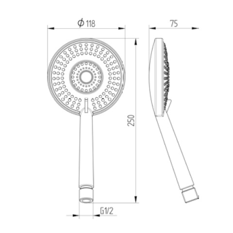 Avenarius Handbrause 5-fach verstellbar 9007357010