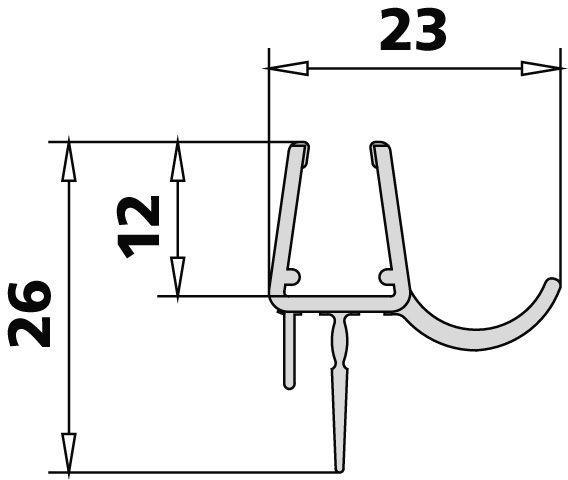 Kermi 2x Dichtleiste DI 3330 17AC Länge: 985mm 2534119
