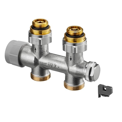 Oventrop Anschlussarmatur Multiblock TQ Durchgang, Rp 1/2 AG, mit "Q-Tech" 1184073