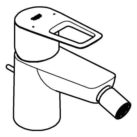 Grohe BauLoop Einhand-Bidetbatterie Einlochmontage chrom 23338001