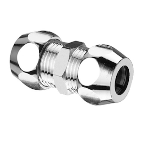 Schell Gerade-Doppel-Verschraubung 3/8"AGx10, 3/8"AGx8, chrom 064410699