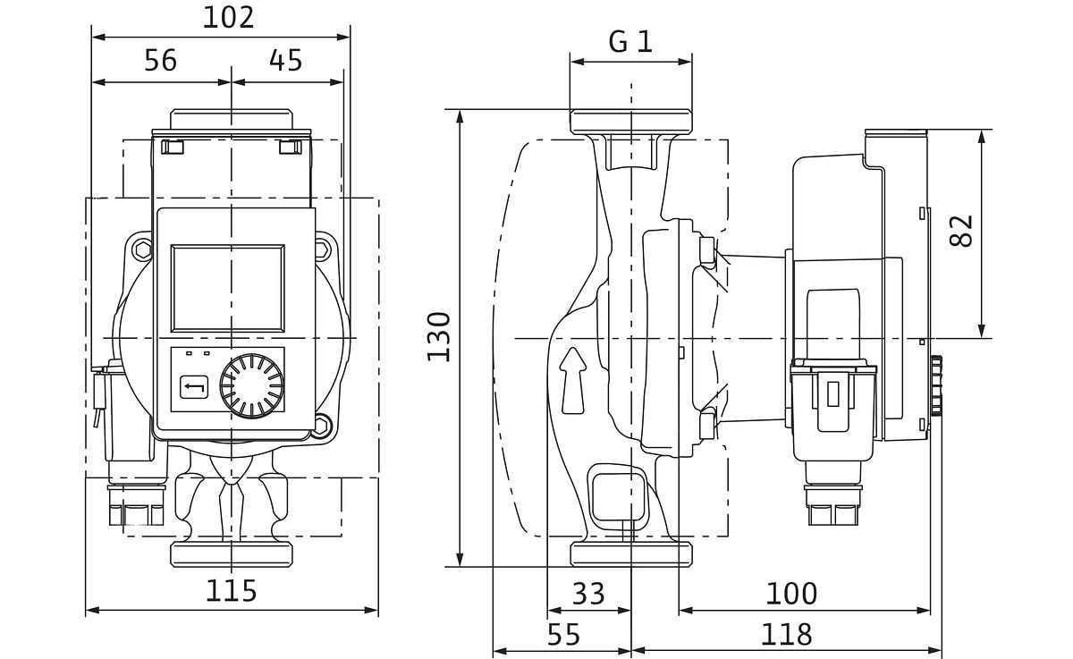 Wilo Stratos PICO plus 15/0,5-8, G1, 75W Hocheffizienzpumpe Nassläufer 4244372