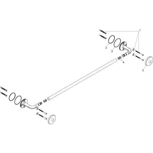 Hansgrohe Badetuchhalter 800mm Axor Universal Circular mattschwarz 42880670