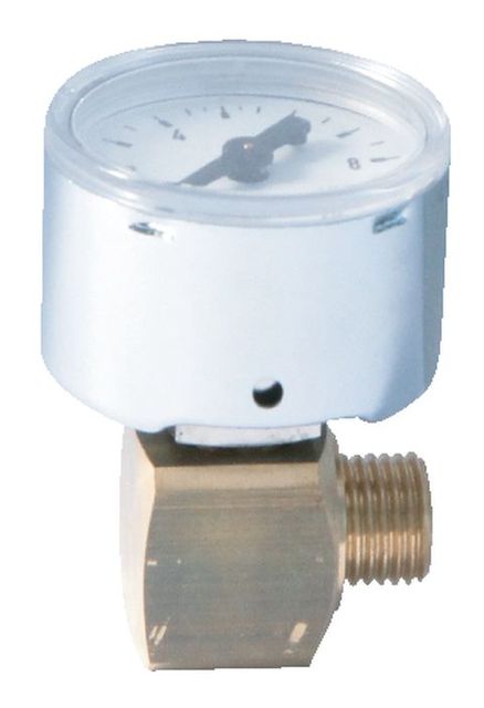 SYR Manometer 10 für die Sicherheitsgruppen 323+324, Anschluss G1/4. D= 40 mm, verchromt 0010.08.500
