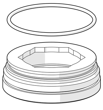 Hansa Montagering für Luftsprudler M24x1, SW17, (2019-) 59914744