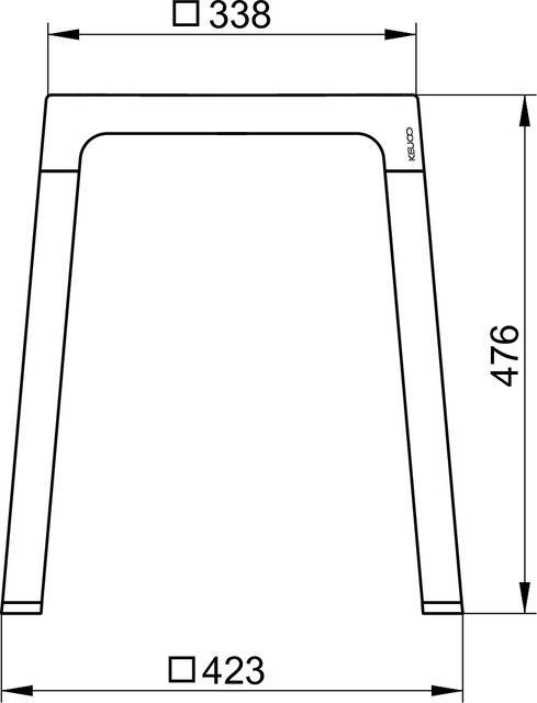 Keuco Bad Hocker AXESS silber-eloxiert/weiß 35082170051