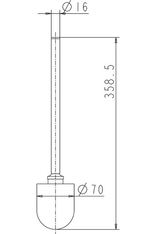 Ideal Standard JADO Ersatzbürstenkopf, für Toilettenbürstengarnitur H960036NU